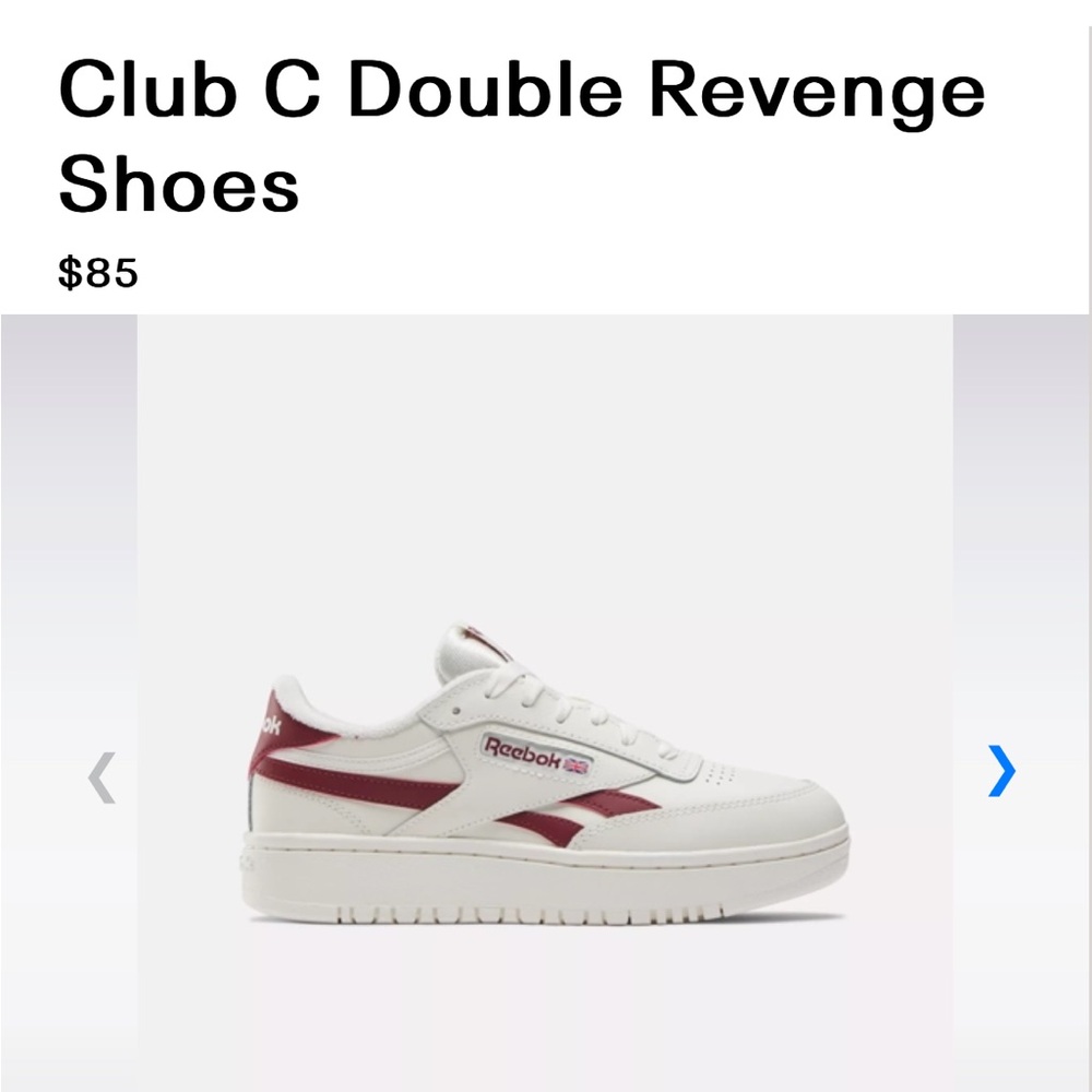 Reebok Club C Double Revenge sneakers in maroon